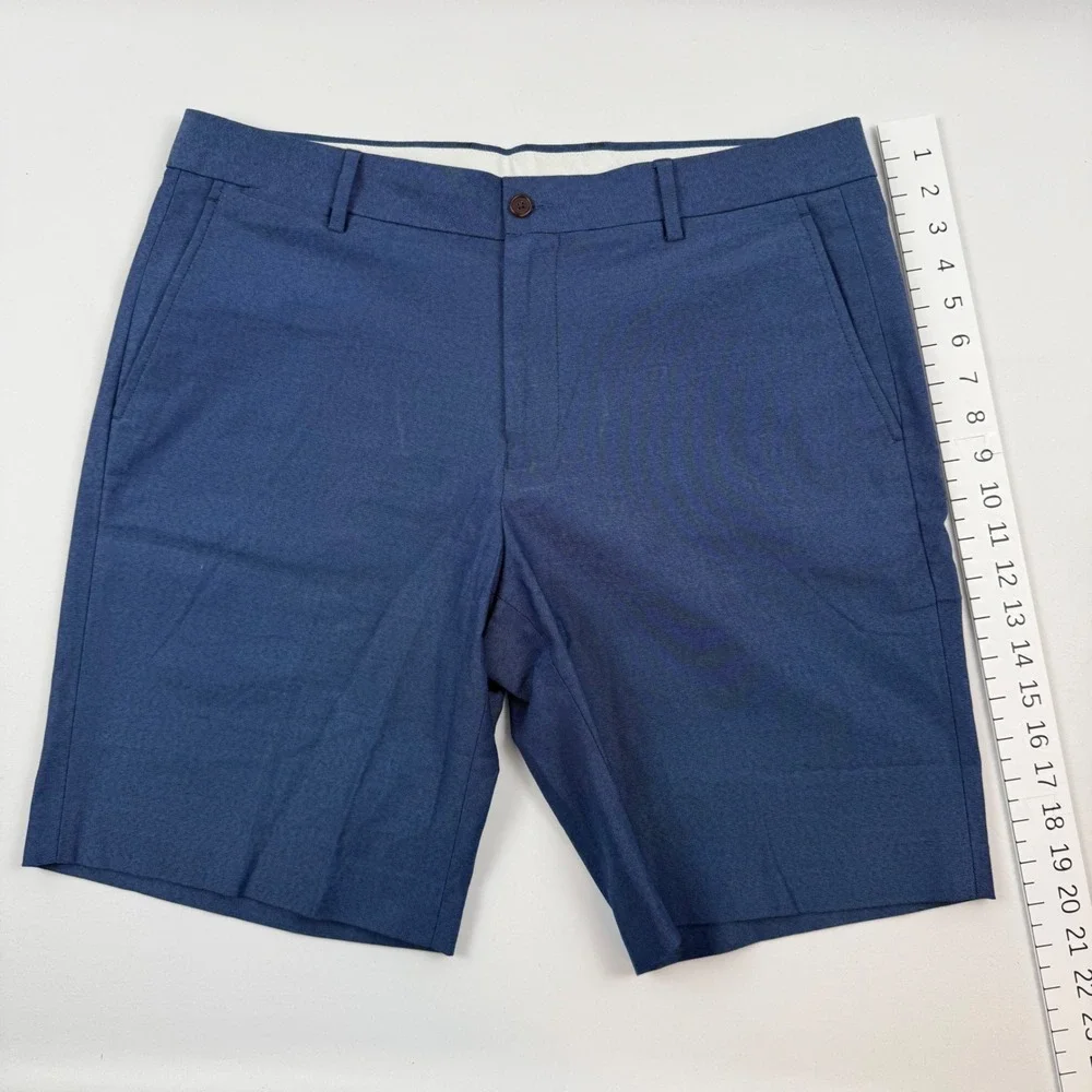 FootJoy 1857 Mens Navy Blue Cotton Blend Stretch Golf Shorts Size 34